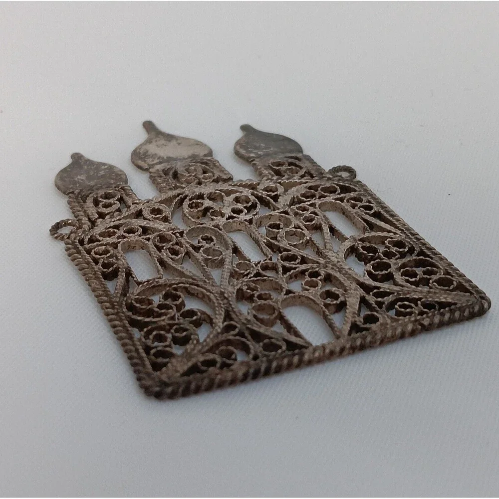 St Basil Russian Filigree Ornament Small Flat Handmade Spun Metal